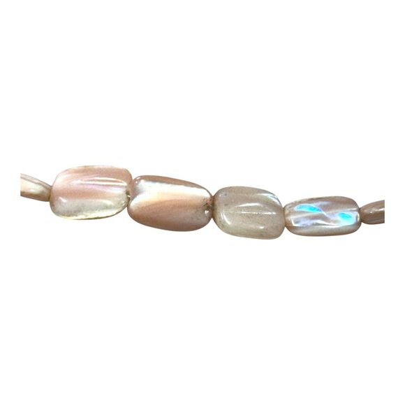 Sterling Silver Jay King 925 Necklace Mother of Pearl Pink Opal ? Shell Beads - Picture 3 of 9
